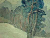 104 Schneewald, 1. Fassung, 1971, 80 x 70 cm