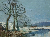 067 Lippe im Winter, 1960, 41,5 x 70 cm