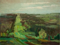 095 Blick über die Hohe Mark, 1966, 68 x 89 cm