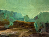 223 Frühling in der Heide, 1963, 53 x 74 cm