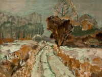 222 Verschneiter Weg, 1972, 38 x 48 cm